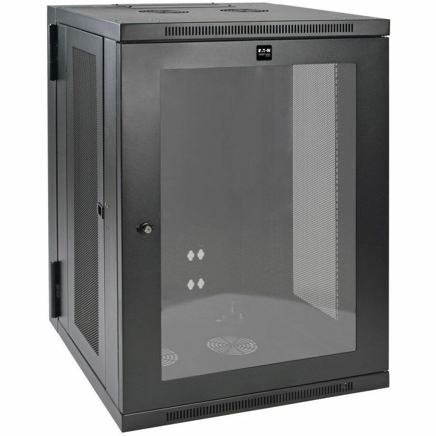 Tripp Lite 18U Wall Mount Rack Enclosure Server Cabinet w Hinged Acrylic Window - For LAN Switch, Patch Panel - 18U Rack Height x 19" Rack Width x 10.42" Rack Depth - Wall Mountable - Black Powder Coa - SRW18USG - eCommerce Business Prime