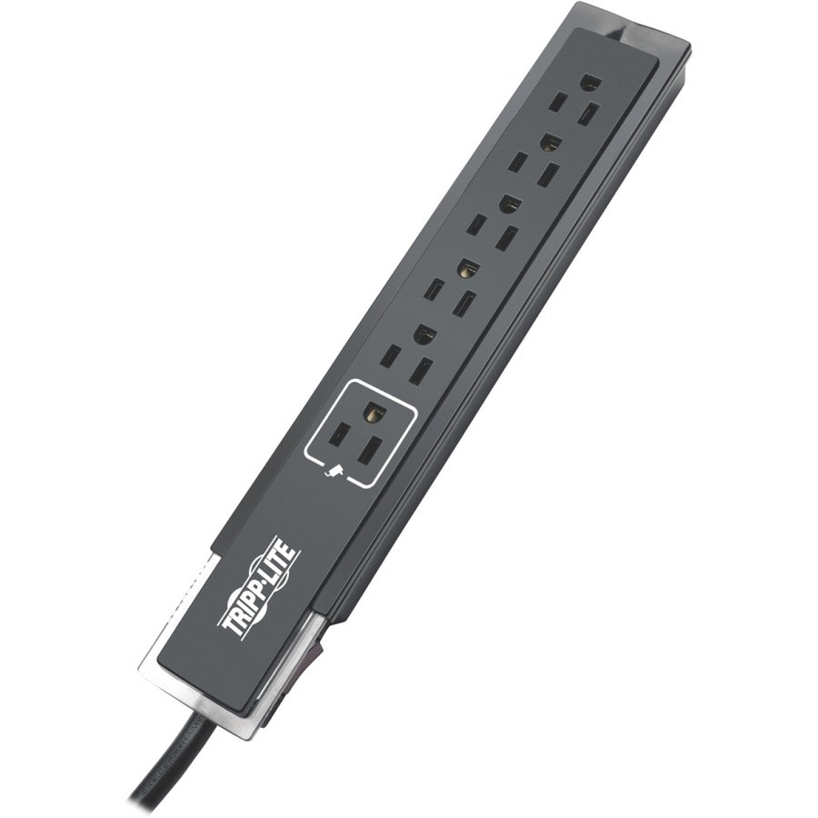 Tripp Lite Surge Protector Power Strip 6 Outlet Tel/Modem 6 ft Cord Black - 6 x NEMA 5-15R - 1800 VA - 1440 J - 120 V AC Input - Phone/DSL - TLP606SSTELB - eCommerce Business Prime