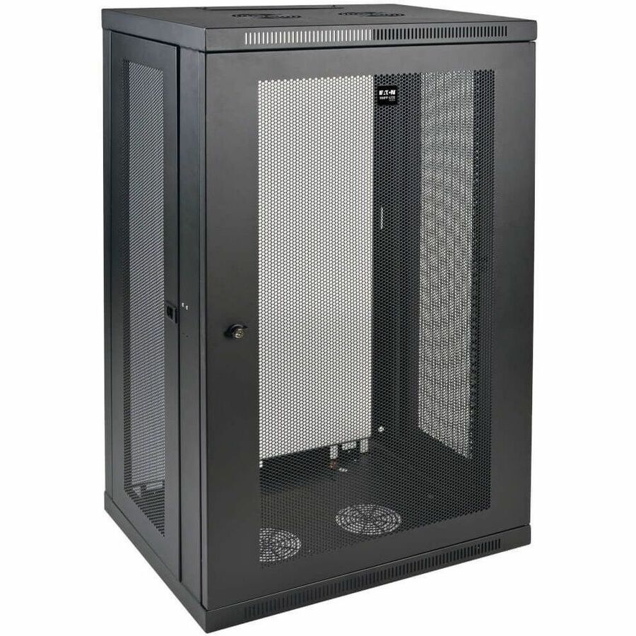 Tripp Lite 21U Wall Mount Rack Enclosure Server Cabinet w/ Door and Side Panels - 21U Rack Height x 19" Rack Width x 16.50" Rack Depth - Wall Mountable - Black - 200 lb Maximum Weight Capacity - 200 l - SRW21U - eCommerce Business Prime
