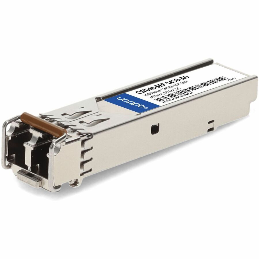 AddOn Cisco CWDM-SFP-1450 Compatible TAA Compliant 1000Base-CWDM SFP Transceiver (SMF, 1450nm, 100km, LC) - 100% compatible and guaranteed to work - CWDM-SFP-1450-AO - eCommerce Business Prime