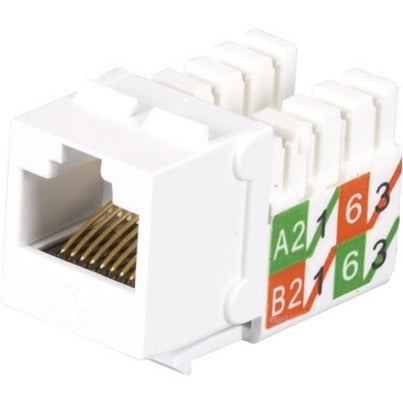 Black Box GigaTrue2 Network Connector - 25 Pack - 1 x RJ-45 Network Female - White - TAA Compliant - FMT639-R3-25PAK