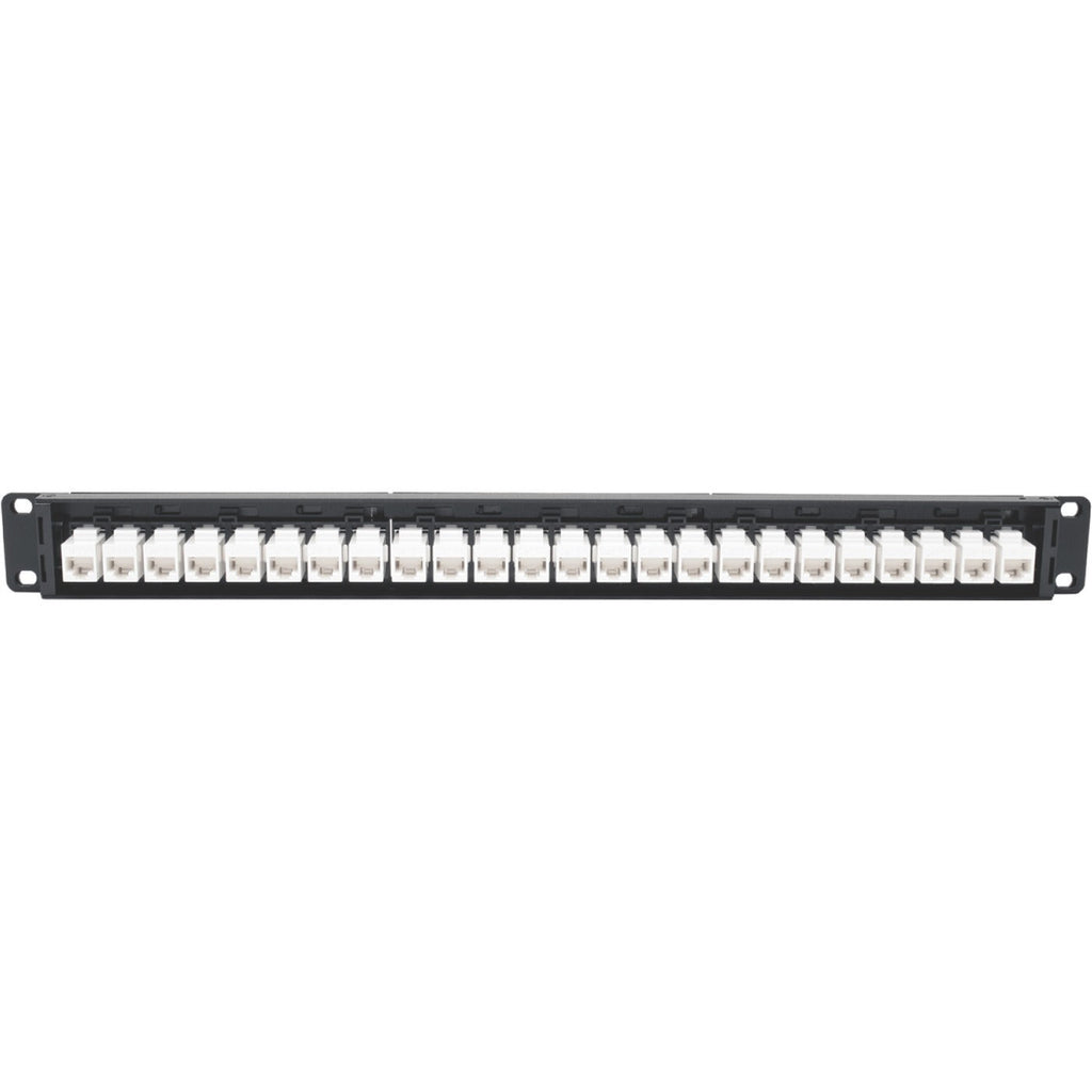 Tripp Lite 24-Port Cat6a Patch Panel Feedthrough Rackmount RJ45 Ethernet 1U - 24 Port(s) - 24 x RJ-45 - 1U High - Rack-mountable - N254-024-6A - eCommerce Business Prime