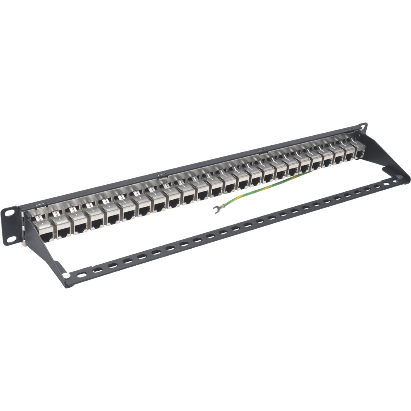 Tripp Lite 24-Port Cat6a Patch Panel Shielded Feedthrough Rackmount RJ45 1U - 24 Port(s) - 24 x RJ-45 - 1U High - Rack-mountable - N254-024-SH-6A - eCommerce Business Prime