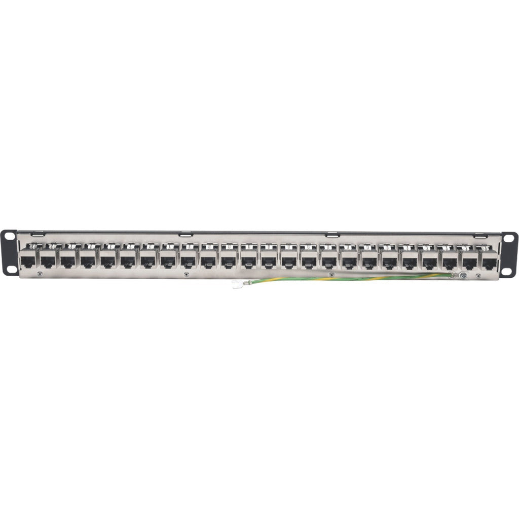Tripp Lite 24-Port Cat6a Patch Panel Shielded Feedthrough Rackmount RJ45 1U - 24 Port(s) - 24 x RJ-45 - 1U High - Rack-mountable - N254-024-SH-6A - eCommerce Business Prime