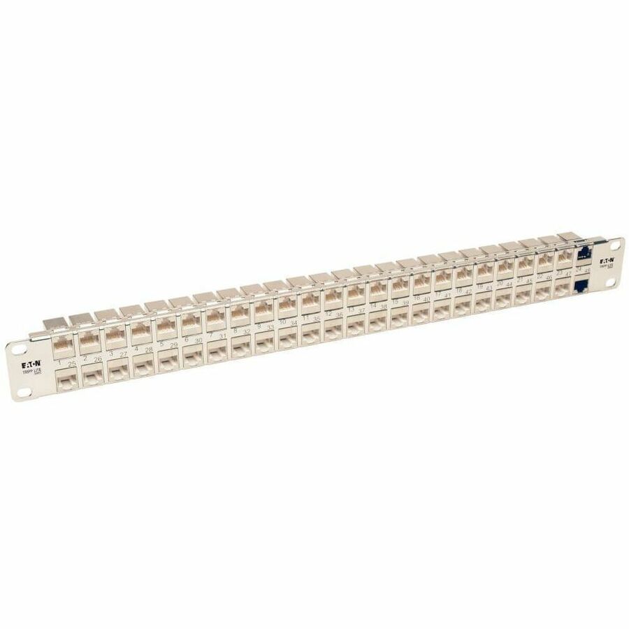 Tripp Lite 48-Port Cat6a Patch Panel Rackmount Shielded Feedthrough RJ45 1U - 48 Port(s) - 48 x RJ-45 - 1U High - Rack-mountable - N254-048-SH-6A - eCommerce Business Prime