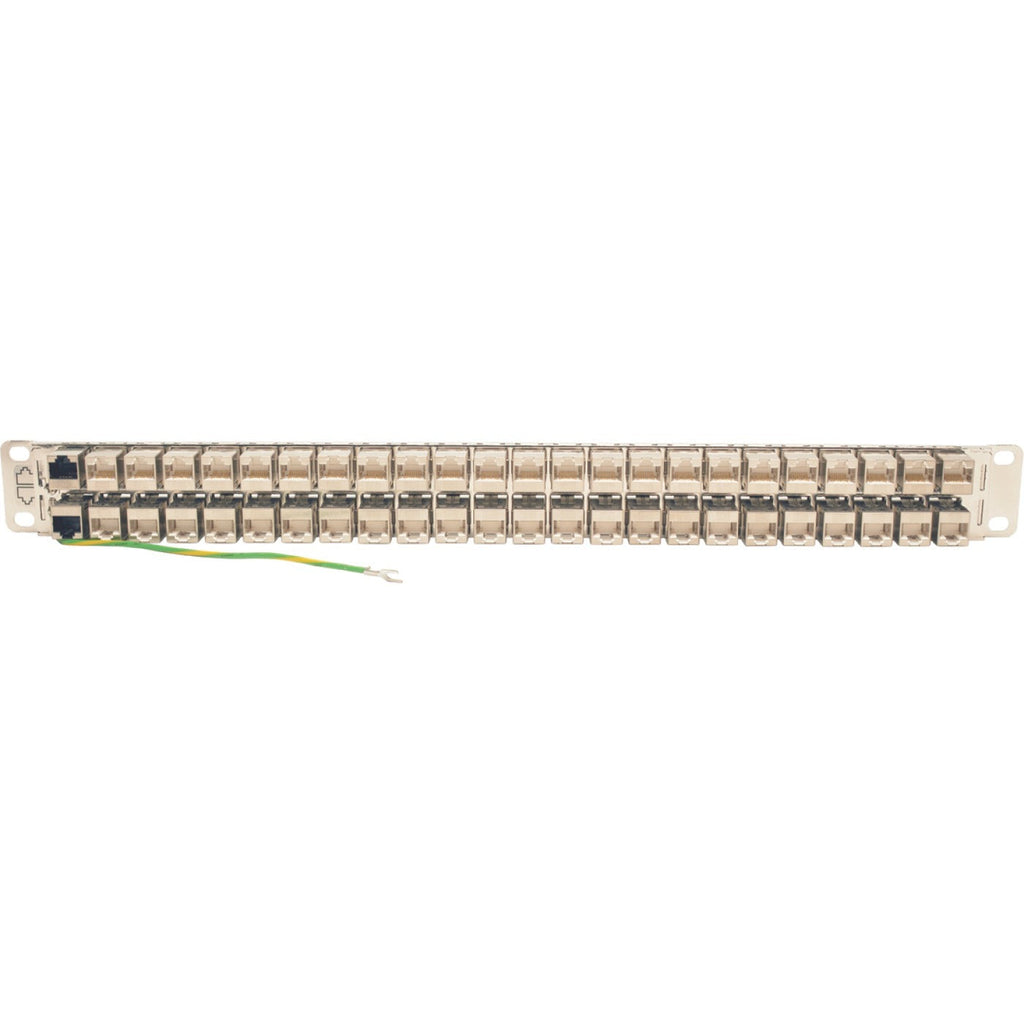 Tripp Lite 48-Port Cat6a Patch Panel Rackmount Shielded Feedthrough RJ45 1U - 48 Port(s) - 48 x RJ-45 - 1U High - Rack-mountable - N254-048-SH-6A - eCommerce Business Prime