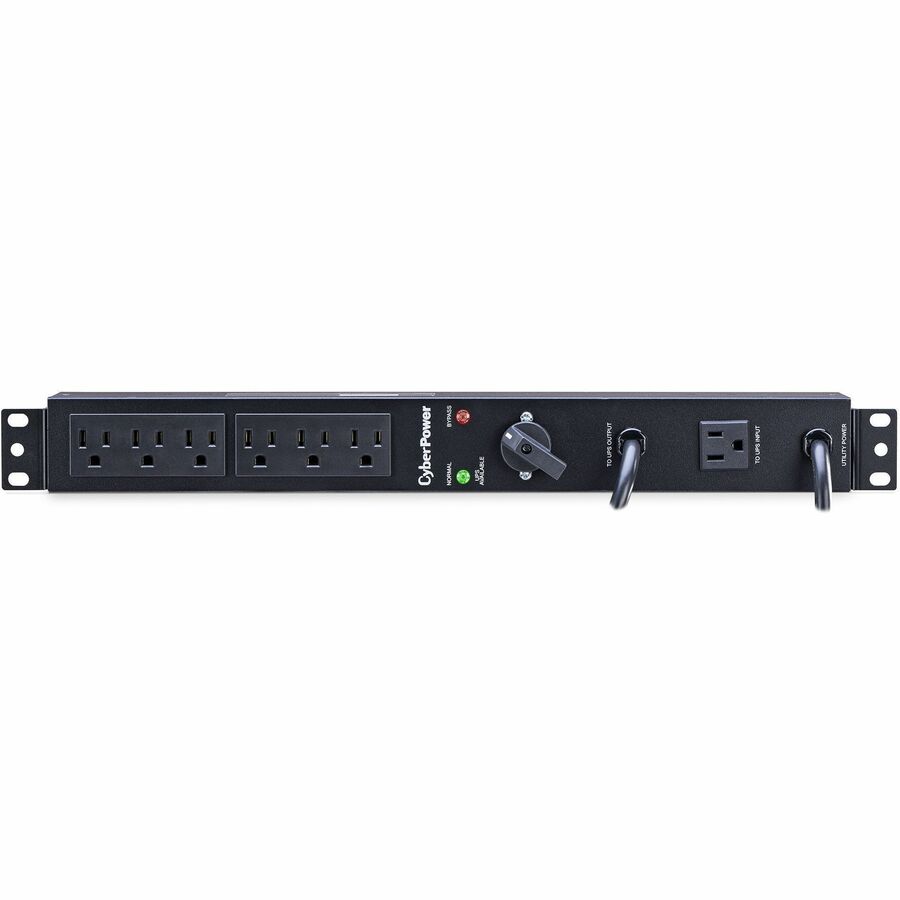 CyberPower MBP15A6 120 VAC 15A Maintenance Bypass PDU - 6 Outlets, 6 ft, 2 x NEMA 5-15P, Horizontal, 1U, 3YR Warranty - MBP15A6 - eCommerce Business Prime