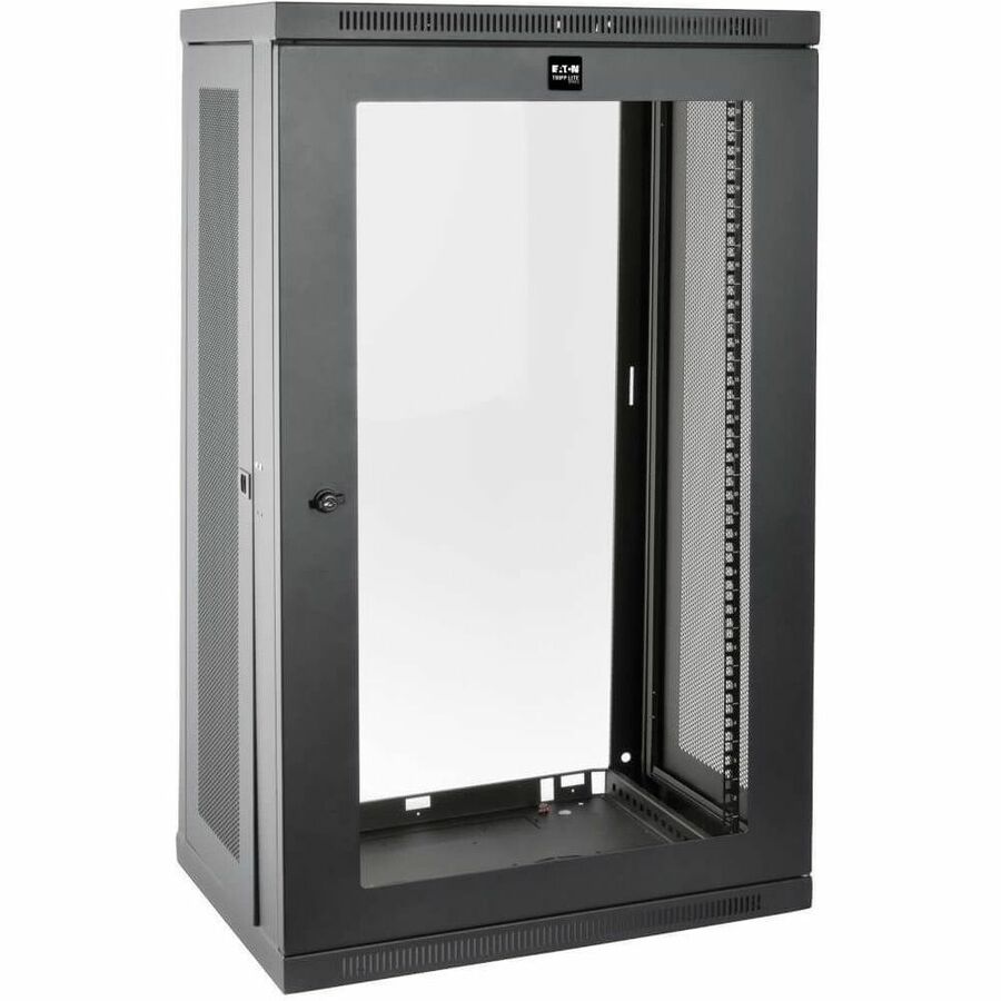 Tripp Lite 21U Wall Mount Rack Enclosure Server Cabinet w/Acrylic Door - For LAN Switch, Patch Panel - 21U Rack Height x 19" Rack Width x 16.50" Rack Depth - Wall Mountable - Black Powder Coat - Steel - SRW21UG - eCommerce Business Prime