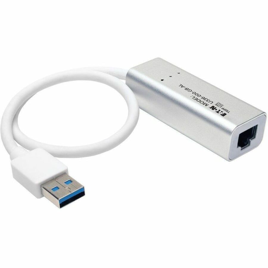 Tripp Lite USB 3.0 SuperSpeed to Gigabit Ethernet NIC Network Adapter RJ45 10/100/1000 Aluminum White - USB 3.0 - 1 Port(s) - 1 - Twisted Pair - U336-000-GB-AL - eCommerce Business Prime
