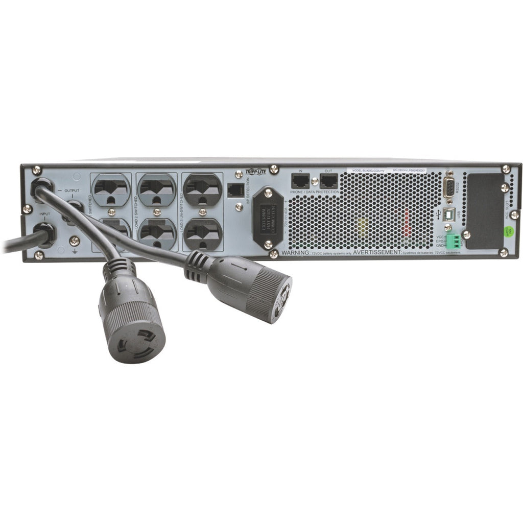 Tripp Lite UPS 3000VA 2700W Smart Online LCD Rackmount 208/240V USB DB9 2U - 2U Rack-mountable - 5 Minute Stand-by - 230 V AC Input - 230 V AC Output - 2 x NEMA L6-20R, 6 x NEMA 6-15/20R - SU3000LCD2UHV - eCommerce Business Prime