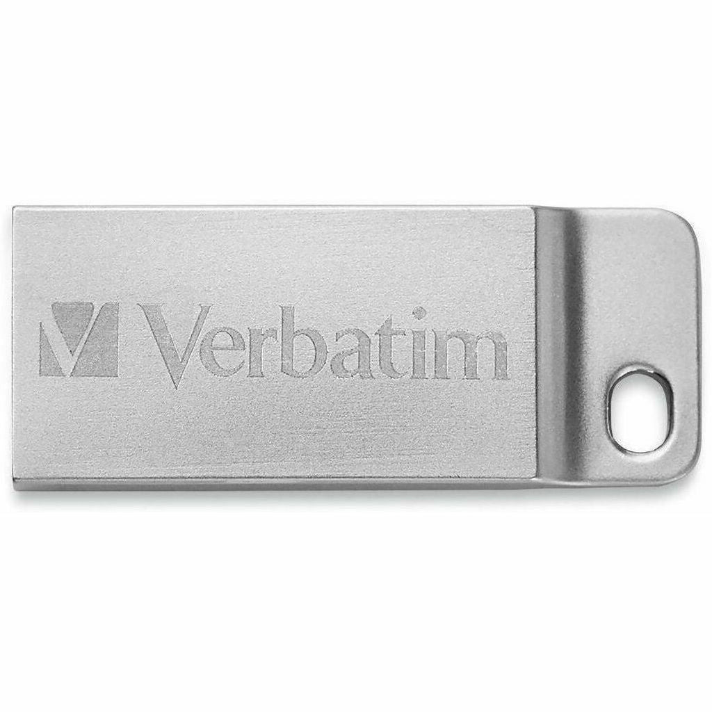 Verbatim 32GB Metal Executive USB Flash Drive - Silver - 32 GBUSB 2.0 - Silver - Water Resistant - 98749 - eCommerce Business Prime