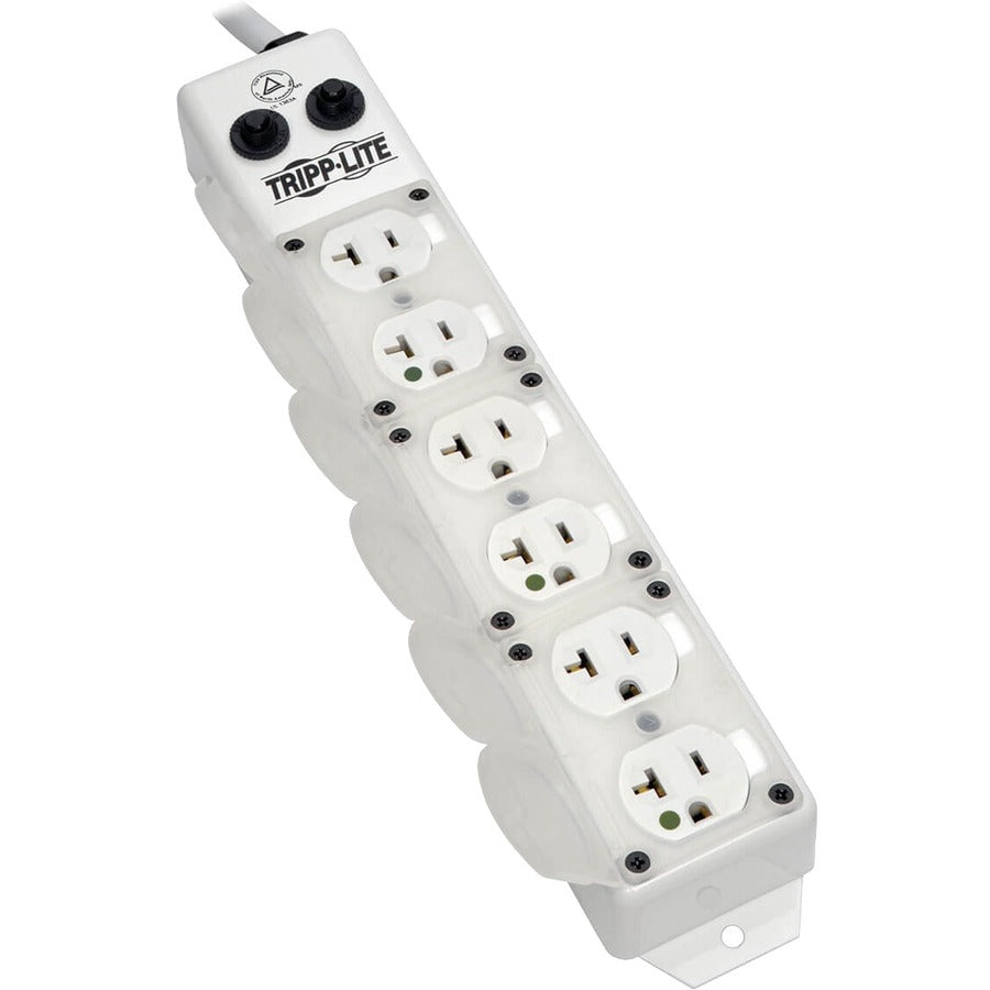 Tripp Lite Safe-IT Power Strip Medical Hospital Grade Antimicrobial UL 1363A 6 Outlet 15' cord - NEMA 5-20P-HG - 6 x NEMA 5-20R-HG - 15 ft Cord - 20 A Current - 120 V AC Voltage - Surface-mountable - PS615HG20AOEM - eCommerce Business Prime