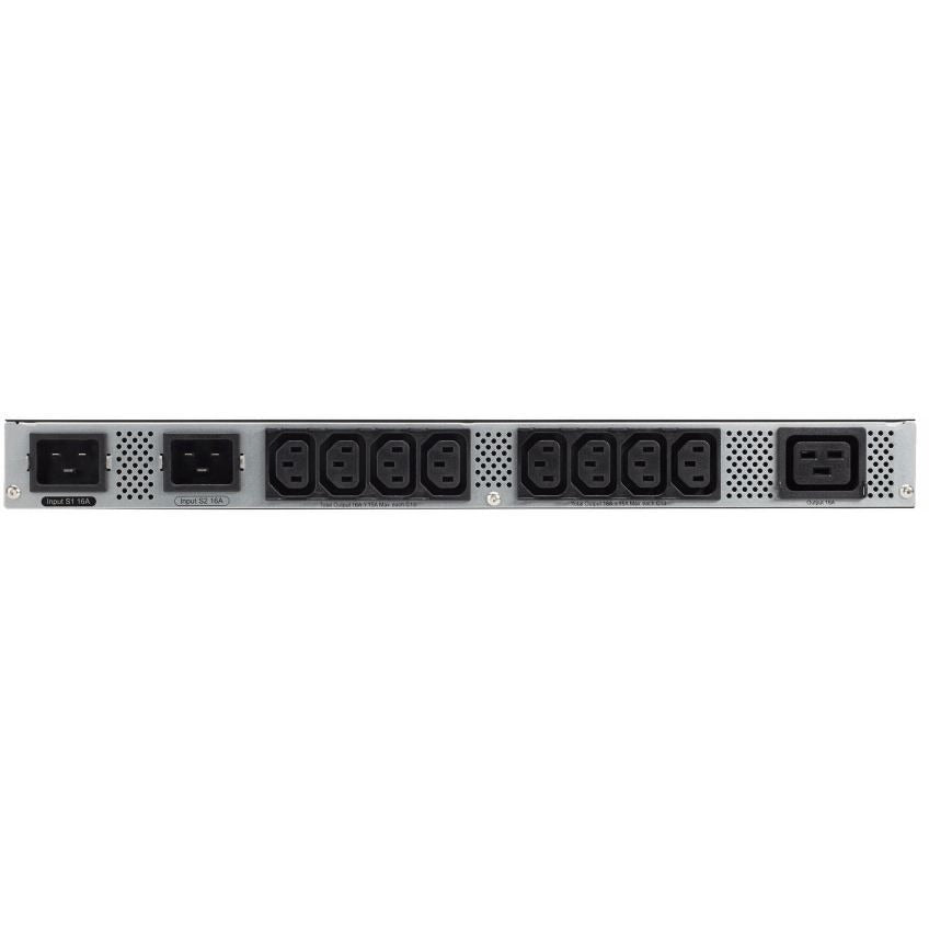 Eaton ATS Rack PDU 1U 200-240V 3.33 kW 2 5ft Cords 16A Single-Phase PDU LCD - NEMA L6-20P - 8 x IEC 60320 C13, 1 x IEC 60320 C19 - 120 V AC, 230 V AC - 3330 W - Network (RJ-45) - 1U - Horizontal - Rac - EATS220 - eCommerce Business Prime