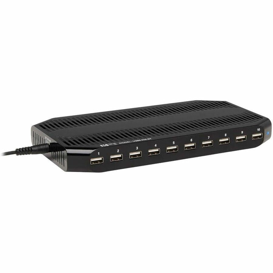 Tripp Lite 10-Port USB Charging Station Hub w Adjustable Storage Tablet / Smartphone / iPad / Iphone 5V 21A 105W - 12 V DC Input Voltage - 5 V DC Output Voltage - 2.40 A Output Current - U280-010-ST - eCommerce Business Prime