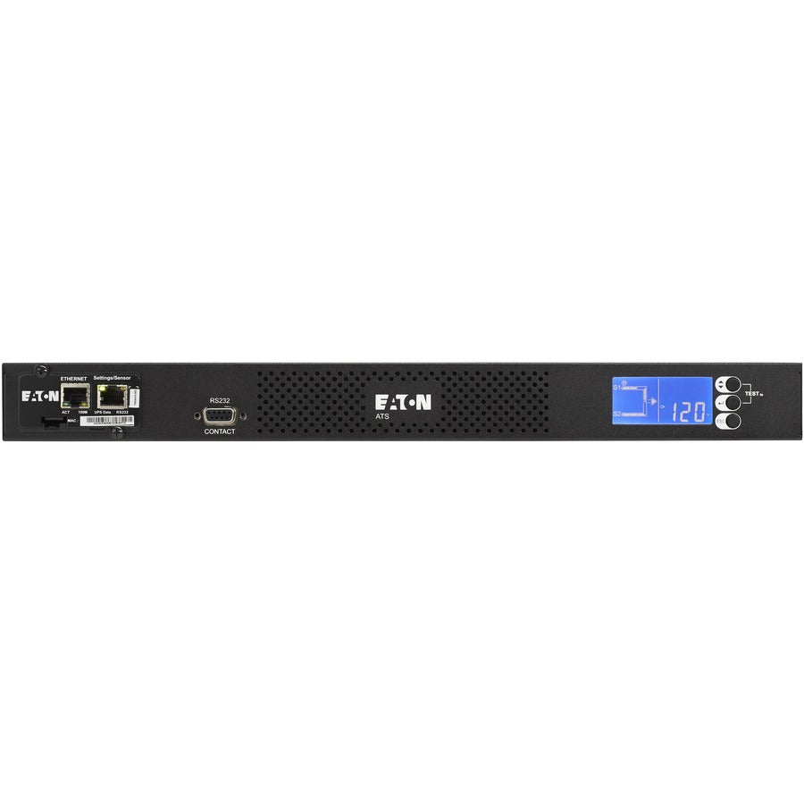 Eaton ATS Rack PDU 1U 120V 1.92 kW 2 5-20P Input and 10 5-20R Single-Phase - NEMA 5-20P - 10 x NEMA 5-20R - 120 V AC - 1920 W - Network (RJ-45) - 1U - Horizontal - Rack-mountable - EATS120 - eCommerce Business Prime