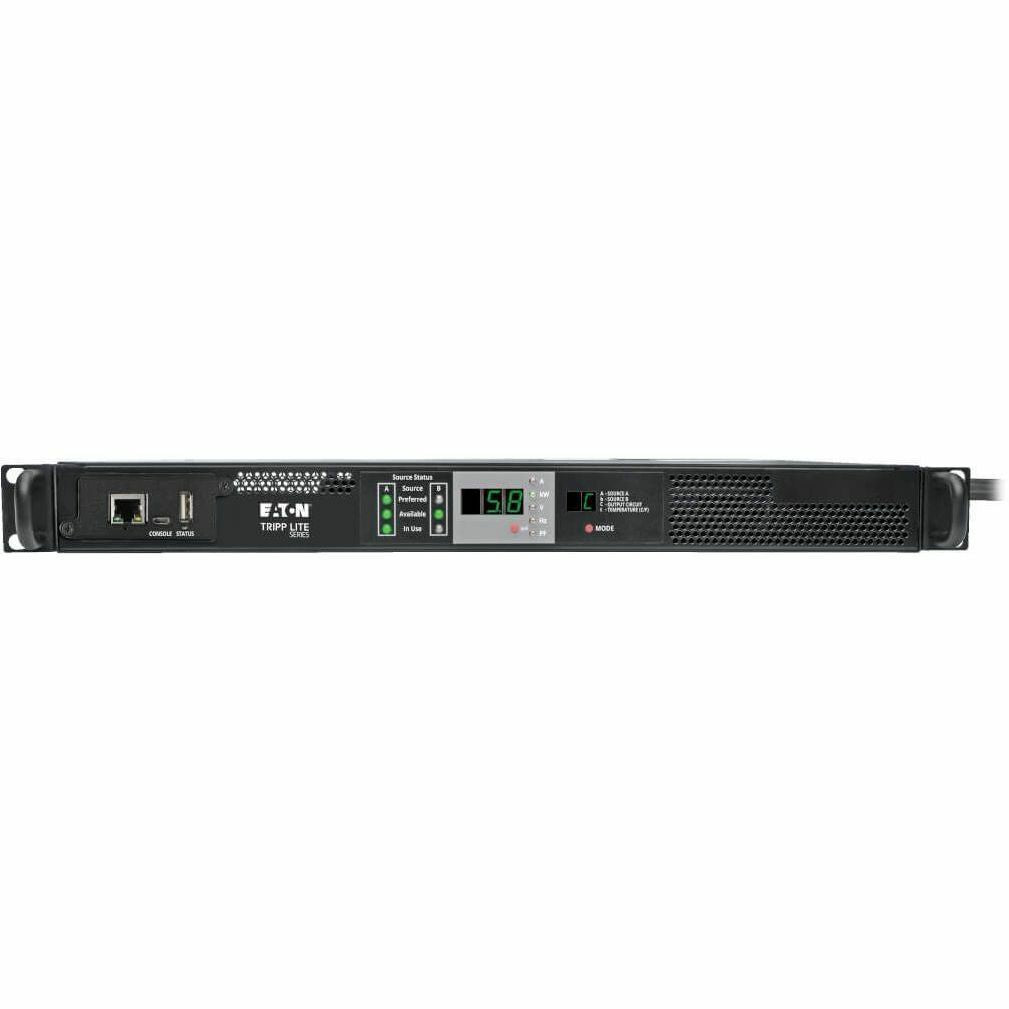 Tripp Lite PDU Monitored Horizontal 5.8kw 208/240V L6-30R 2 L6-30P ATS 1URM - NEMA L6-30P - 1 x NEMA L6-30R - 230 V AC - 1URack-mountable - PDUMNH30HVAT - eCommerce Business Prime