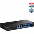TRENDnet 4-Port Gigabit Switch With SFP Slot, 10 Gbps Switching Capacity, Fanless, 802.1p QoS, Rear Facing Ports, Metal Housing, Network Ethernet Switch, Lifetime Protection, Black, TEG-S51SFP - Rear ...  - TEG-S51SFP - eCommerce Business Prime