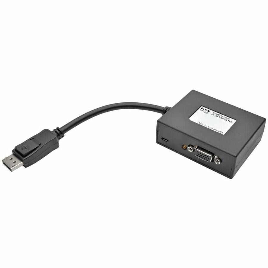 Tripp Lite 2-Port DisplayPort to VGA Splitter 1920x1080 (1080p) @ 60Hz TAA - DisplayPort/VGA Video Cable for Monitor, Projector, TV, Splitter, Video Device - First End: 1 x DisplayPort Digital Audio/V - B157-002-VGA - eCommerce Business Prime