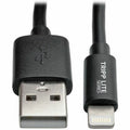Tripp Lite 4ft Lightning USB/Sync Charge Coiled Cable for Apple Iphone / Ipad Black 4' - USB/Proprietary for iPhone, iPod, Notebook, iPad, Desktop Computer - 4 ft - 1 x Type A Male USB - 1 x Lightning - M100-004COIL-BK - eCommerce Business Prime