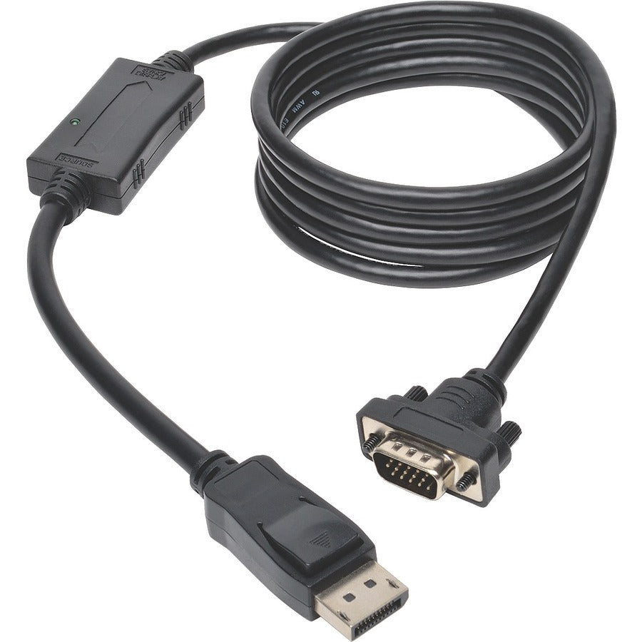 Tripp Lite 6ft DisplayPort to VGA / DP to VGA Adapter Active Converter with Latches to HD15 DPort 1.2 M/M - DisplayPort/VGA for Video Device, Monitor, Projector, TV, Graphics Card - 6 ft - 1 x Display - P581-006-VGA-V2 - eCommerce Business Prime