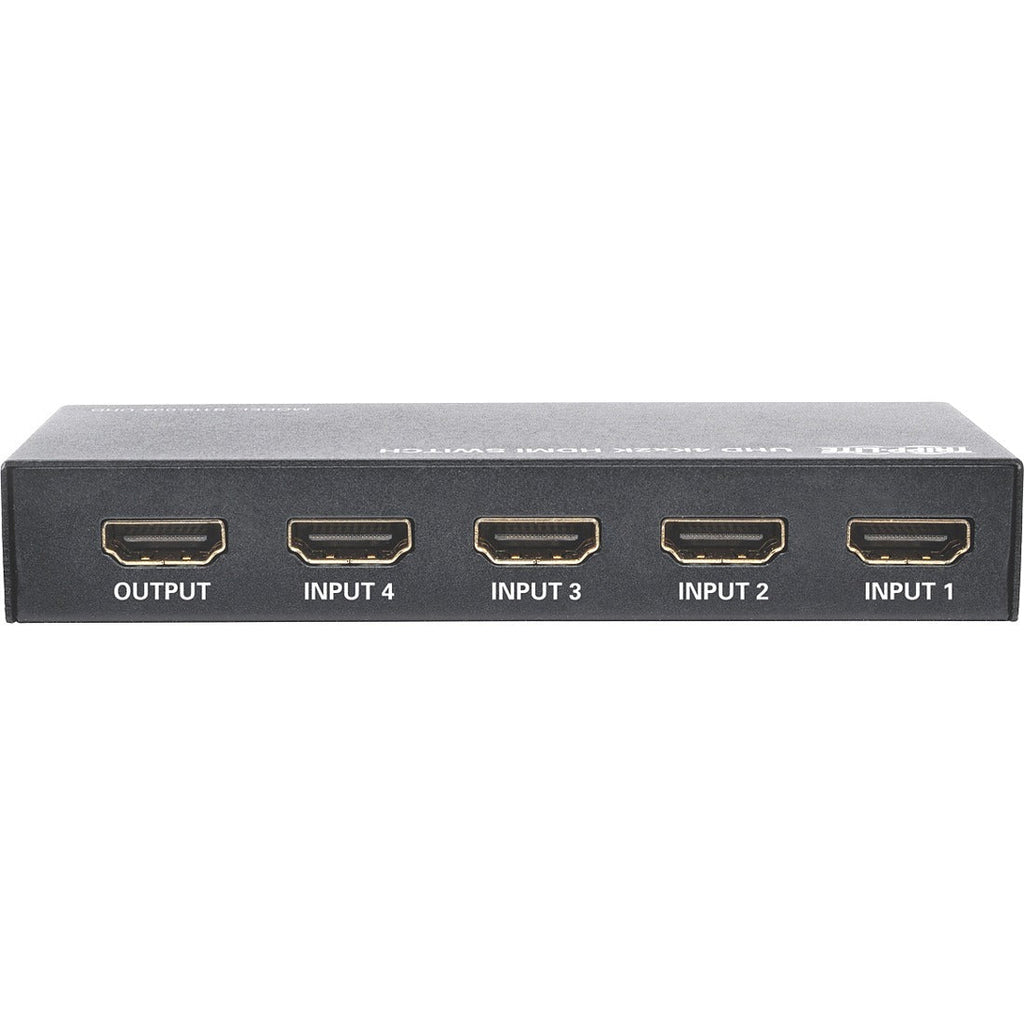 Tripp Lite 4-Port HDMI Switch for Video & Audio 4K x 2K UHD 60 Hz w Remote - 3840 × 2160 - 4K - 4 x 1 - Display, Blu-ray Disc Player, Computer, Gaming Console, Satellite Receiver, DVR - 1 x HDMI Out - B119-004-UHD - eCommerce Business Prime