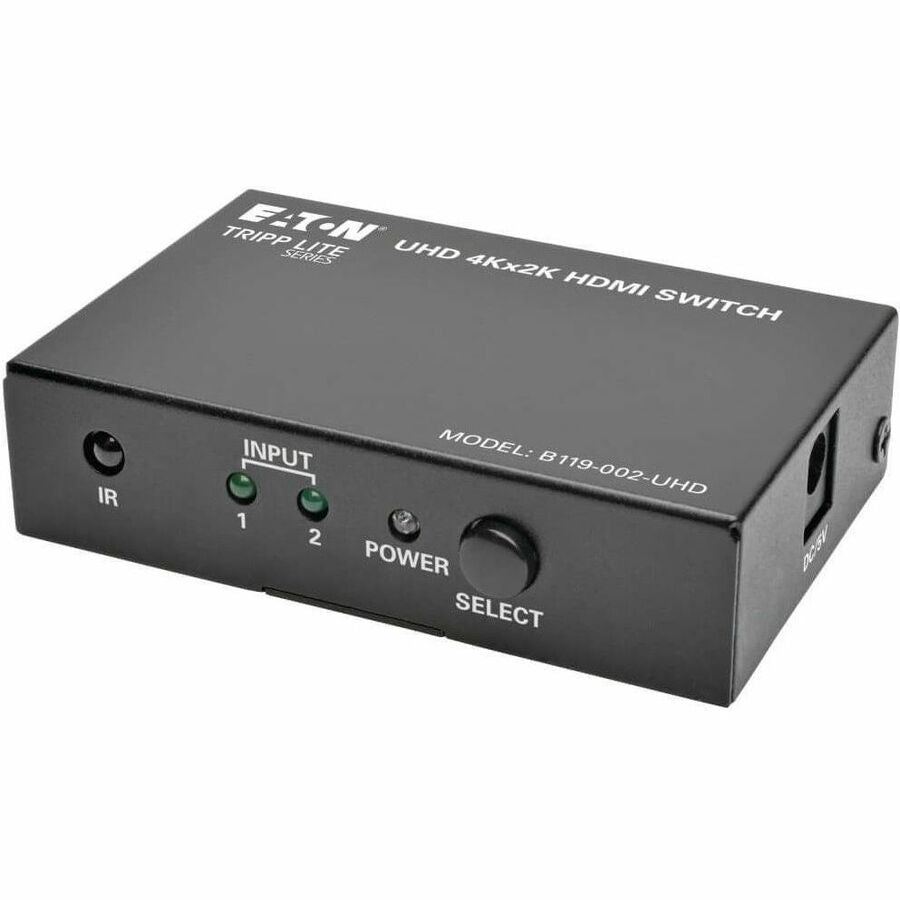 Tripp Lite 2-Port HDMI Switch for Video & Audio 4K x 2K UHD 60 Hz w Remote - 3840 × 2160 - 4K - 2 x 1 - Display, Blu-ray Disc Player, Computer, Gaming Console, Satellite Receiver, DVR - 1 x HDMI Out - B119-002-UHD - eCommerce Business Prime