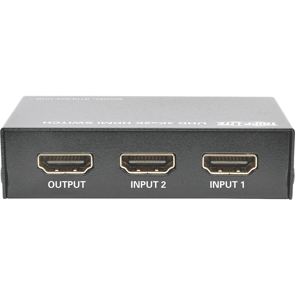 Tripp Lite 2-Port HDMI Switch for Video & Audio 4K x 2K UHD 60 Hz w Remote - 3840 × 2160 - 4K - 2 x 1 - Display, Blu-ray Disc Player, Computer, Gaming Console, Satellite Receiver, DVR - 1 x HDMI Out - B119-002-UHD - eCommerce Business Prime