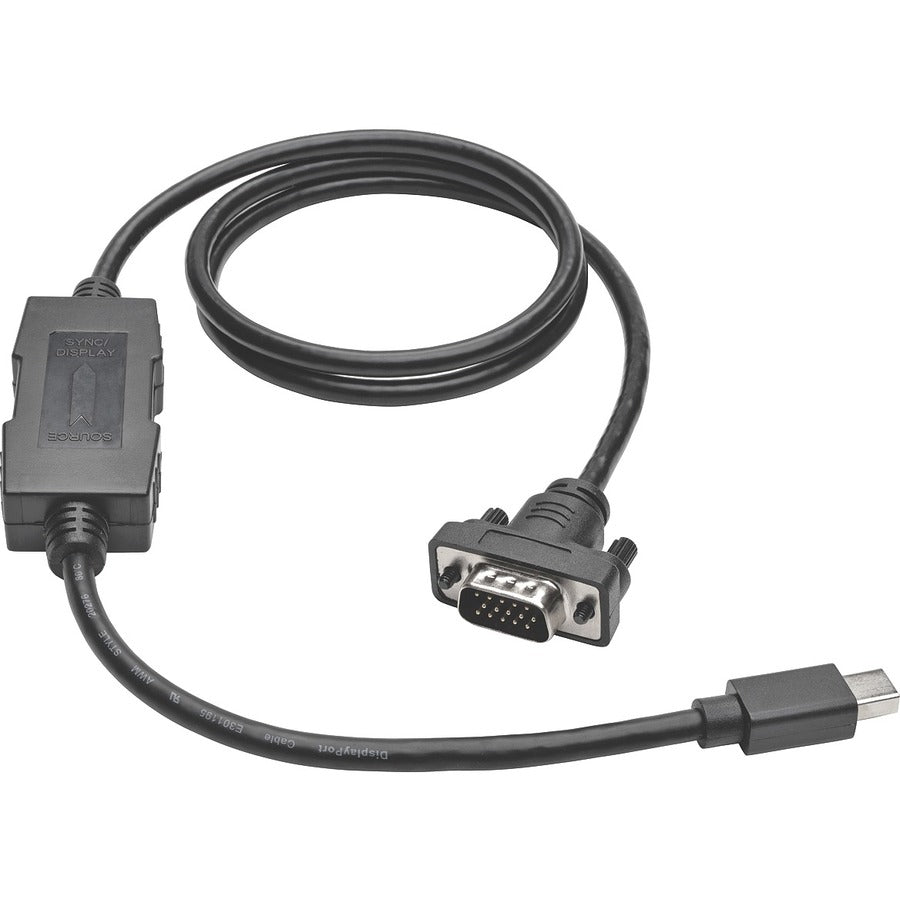 Tripp Lite 3ft Mini DisplayPort to VGA Adapter Active Converter mdp to VGA 1920 x 1200 DPort 1.2 M/M - DisplayPort/VGA for Video Device, Projector, TV, Graphics Card, Monitor - 3 ft - 1 x HD-15 Male V - P586-003-VGA-V2 - eCommerce Business Prime