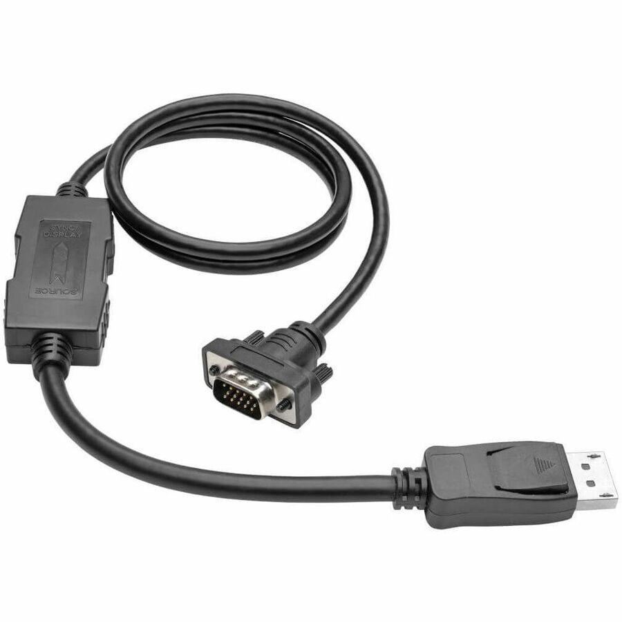 Tripp Lite 3ft DisplayPort to VGA Adapter Active Converter Cable Latches DP to HD15 DPort 1.2 M/M - for Video Device, Projector, TV, Graphics Card, Monitor - 3 ft - 1 x HD-15 Male VGA - 1 x DisplayPor - P581-003-VGA-V2 - eCommerce Business Prime
