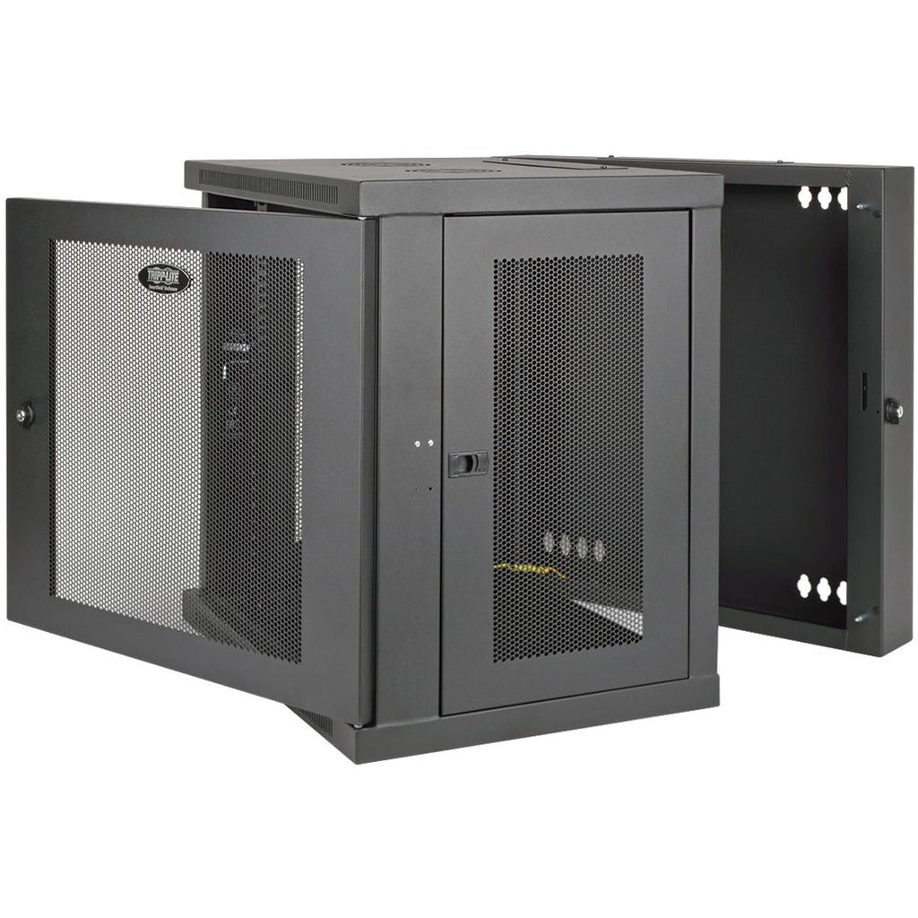 Tripp Lite 12U Wall Mount Rack Enclosure Server Cabinet Swinging Hinged Door Deep - For UPS - 12U Rack Height x 19" Rack Width x 24.50" Rack Depth - Wall Mountable - Black - 200 lb Maximum Weight Capa - SRW12USDP - eCommerce Business Prime