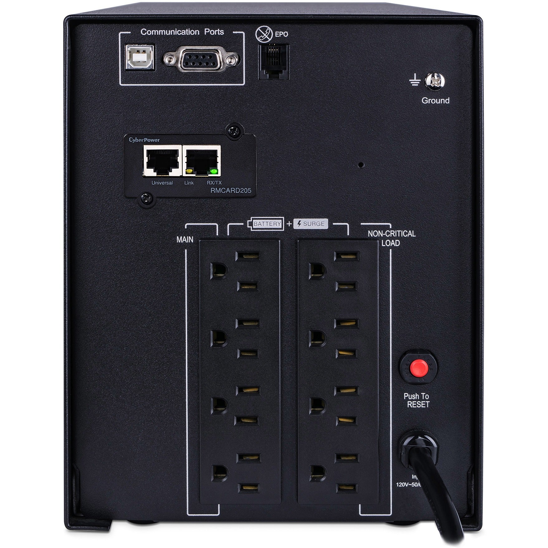 CyberPower PR1500LCDN Smart App Sinewave UPS Systems - 1500VA/1500W, 120 VAC, NEMA 5-15P, Mini-Tower, Sine Wave, 8 Outlets, LCD, PowerPanel&reg; Business, $375000 CEG, 3YR Warranty - PR1500LCDN - eCommerce Business Prime