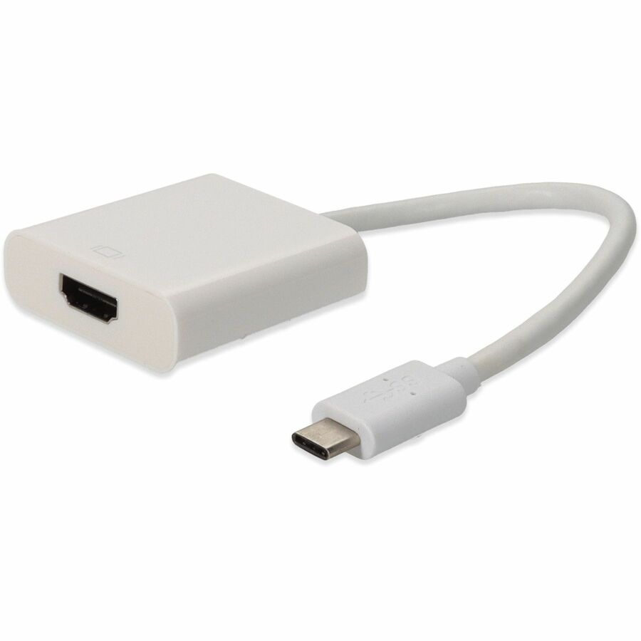 AddOn USB 3.1 (C) Male to HDMI Female White Adapter - 100% compatible and guaranteed to work - USBC2HDMIW - eCommerce Business Prime
