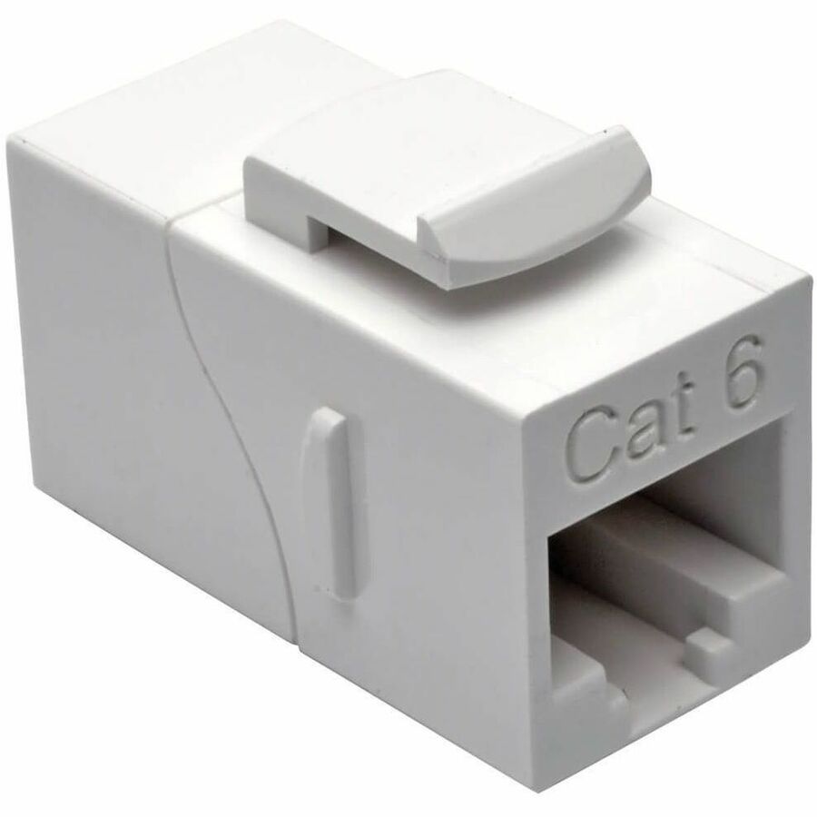 Tripp Lite Cat6 Straight-Through Modular In-Line Snap-In Coupler (RJ45 F/F), White - 1 x RJ-45 Network Female - 1 x RJ-45 Network Female - Gold Contact - White - TAA Compliant - N235-001-WH - eCommerce Business Prime