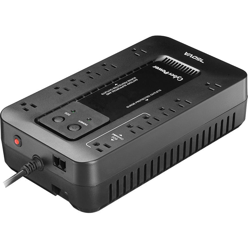 CyberPower EC750GTAA TAA Compliant UPS Systems - 750VA/450W, 120 VAC, NEMA 5-15P, Compact, 12 Outlets, PowerPanel&reg; Personal, $100000 CEG, 3YR Warranty - EC750GTAA - eCommerce Business Prime