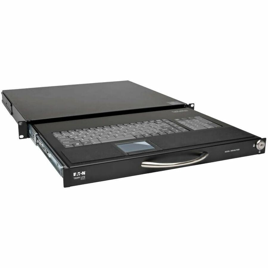 Tripp Lite 1U Rackmount Keyboard w KVM Cable Kit for 2-Post or 4-Post Racks - Cable Connectivity - USB Interface - 104 KeyTouchPad - Compatible with Server - Black - SRSHELFKBD - eCommerce Business Prime