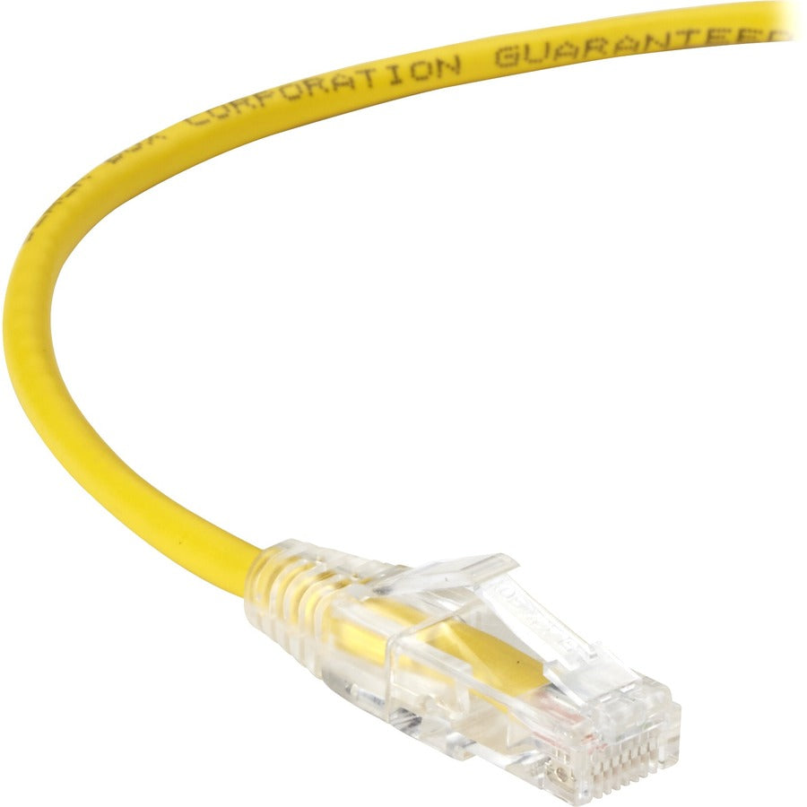 Black Box Slim-Net Cat.6 UTP Patch Network Cable - 5 ft Category 6 Network Cable for Patch Panel, Wallplate, Network Device - First End: 1 x RJ-45 Network - Male - Second End: 1 x RJ-45 Network - Male - C6PC28-YL-05 - eCommerce Business Prime