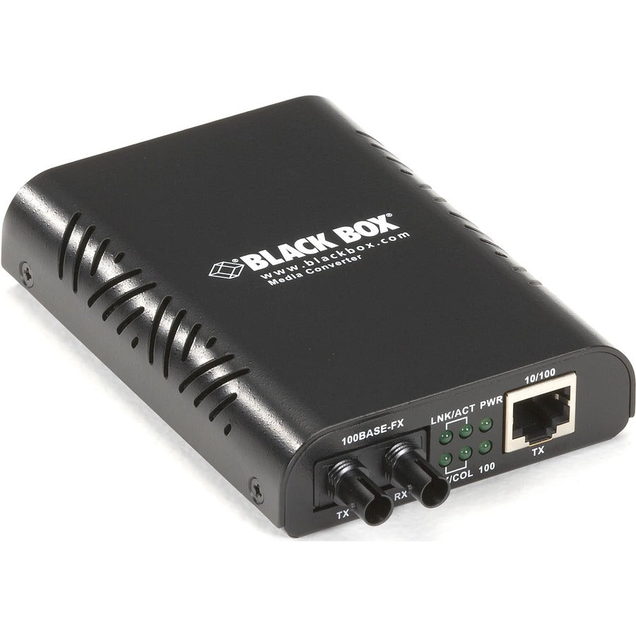 Black Box LinkGain 10/100BASE-TX to 100BASE-FX Media Converter, ST - Network (RJ-45) - eCommerce Business Prime