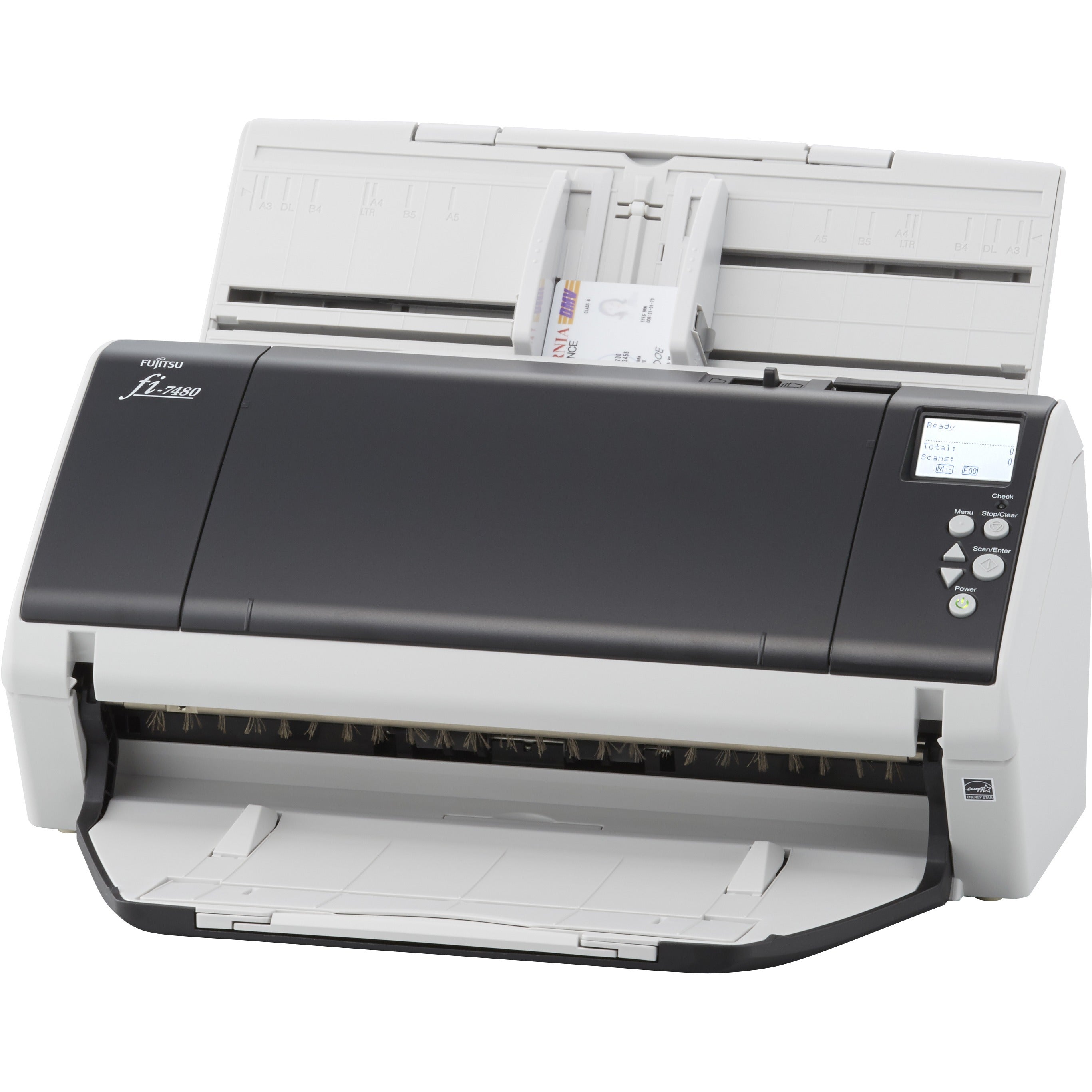 Fujitsu fi-7480 Sheetfed Scanner - 600 dpi Optical - 24-bit Color - 8-bit Grayscale - 80 ppm (Mono) - 80 ppm (Color) - Duplex Scanning - USB - PA03710-B005 - eCommerce Business Prime