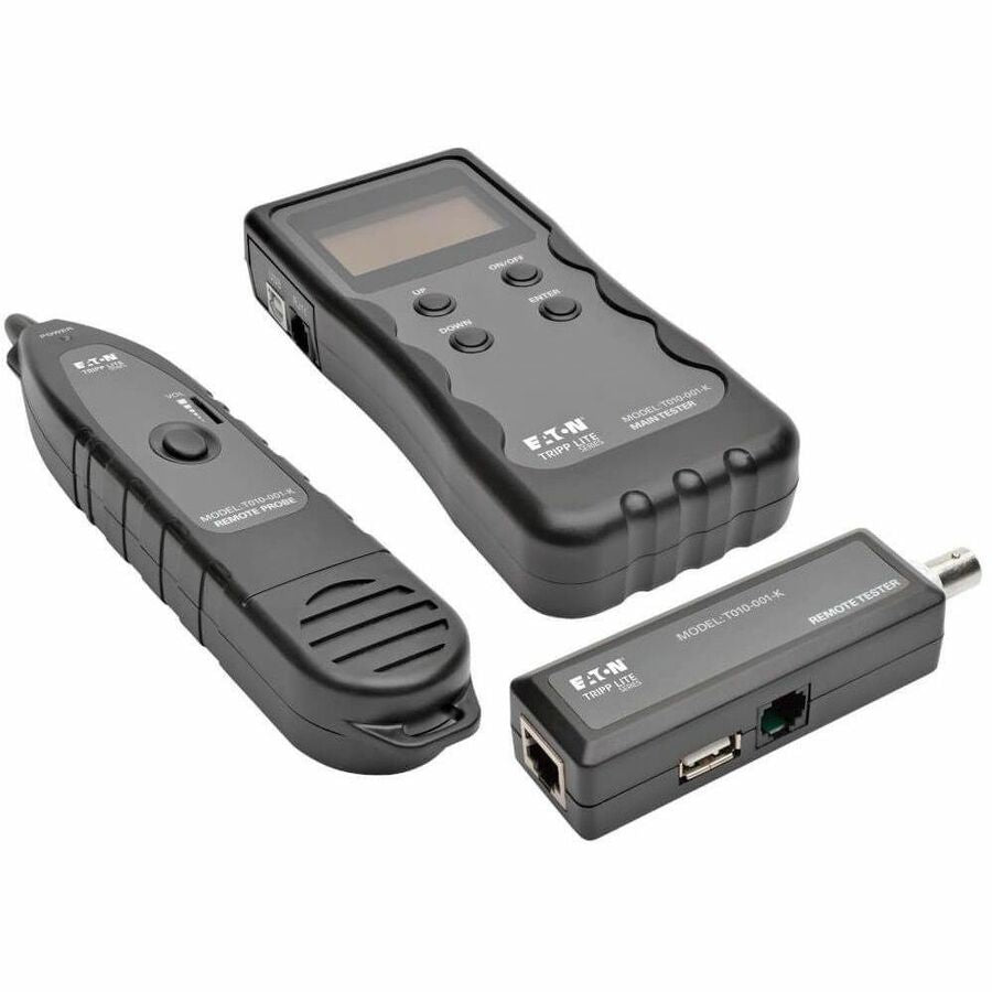 Tripp Lite Cable Tester Wire Tracker Length Fault Location RJ45 RJ11 BNC USB - Open Circuit Testing, Short Circuit Testing, Reversed Pair Testing, Network Testing, Fiber Optic Cable Testing, LAN Cable...  - T010-001-K - eCommerce Business Prime