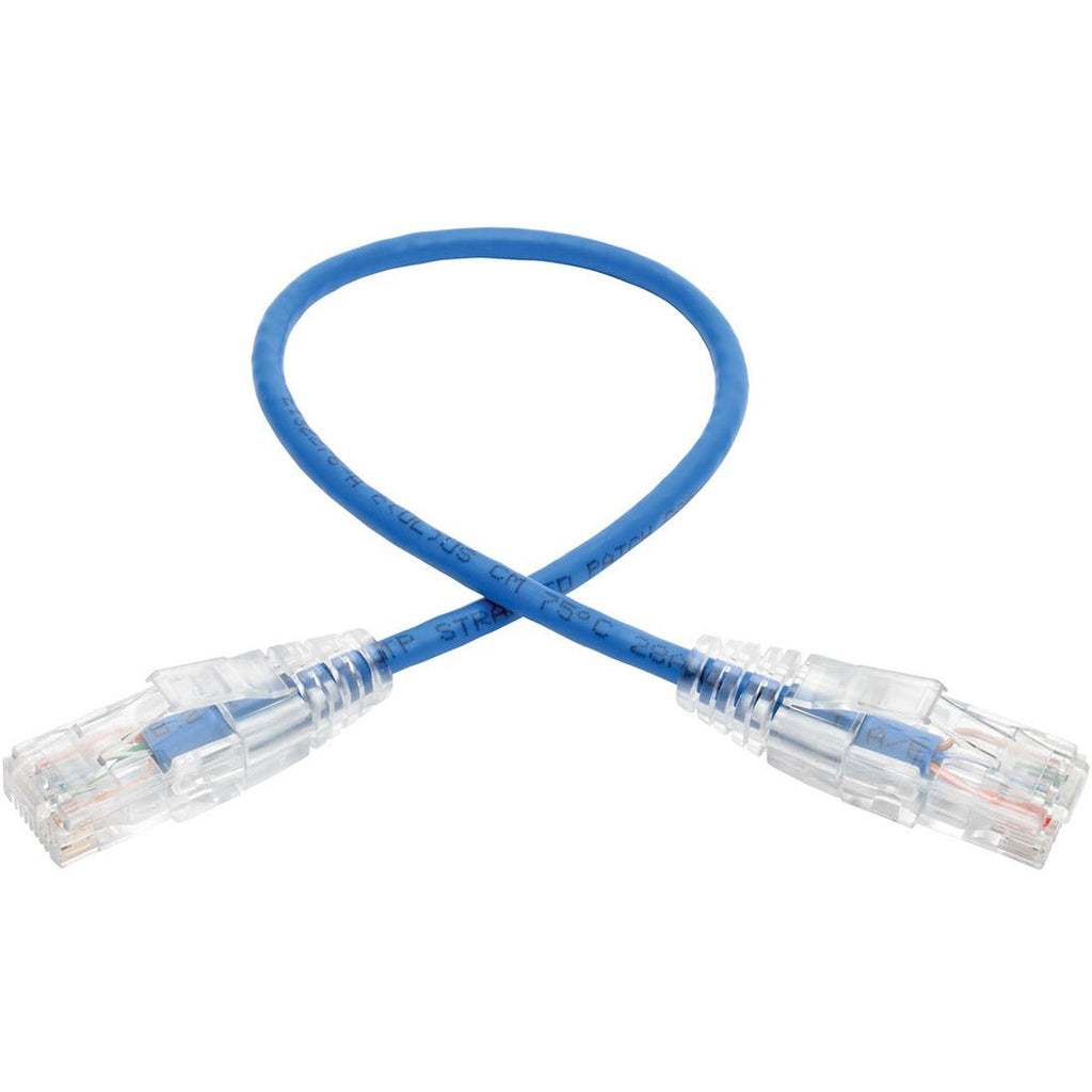 Tripp Lite 1ft Cat6 Gigabit Snagless Molded Slim UTP Patch Cable RJ45 M/M Blue 1' - 1 ft Category 6e Network Cable for Network Device, Switch, Router, Server, Modem, Printer, Computer - First End: 1 x...  - N201-S01-BL - eCommerce Business Prime