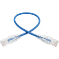 Tripp Lite 1ft Cat6 Gigabit Snagless Molded Slim UTP Patch Cable RJ45 M/M Blue 1' - 1 ft Category 6e Network Cable for Network Device, Switch, Router, Server, Modem, Printer, Computer - First End: 1 x...  - N201-S01-BL - eCommerce Business Prime
