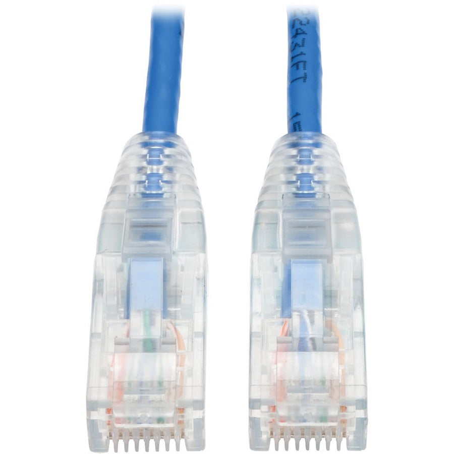 Tripp Lite 1ft Cat6 Gigabit Snagless Molded Slim UTP Patch Cable RJ45 M/M Blue 1' - 1 ft Category 6e Network Cable for Network Device, Switch, Router, Server, Modem, Printer, Computer - First End: 1 x...  - N201-S01-BL - eCommerce Business Prime