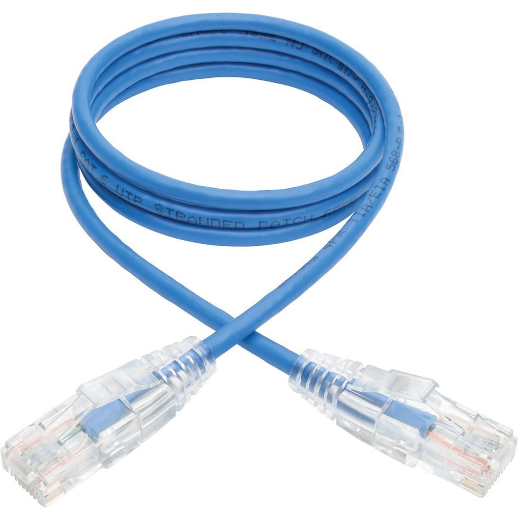 Tripp Lite 3ft Cat6 Gigabit Snagless Molded Slim UTP Patch Cable RJ45 M/M Blue 3' - 3 ft Category 6 Network Cable for Network Device, Switch, Router, Server, Modem, Printer, Computer - First End: 1 x ...  - N201-S03-BL - eCommerce Business Prime