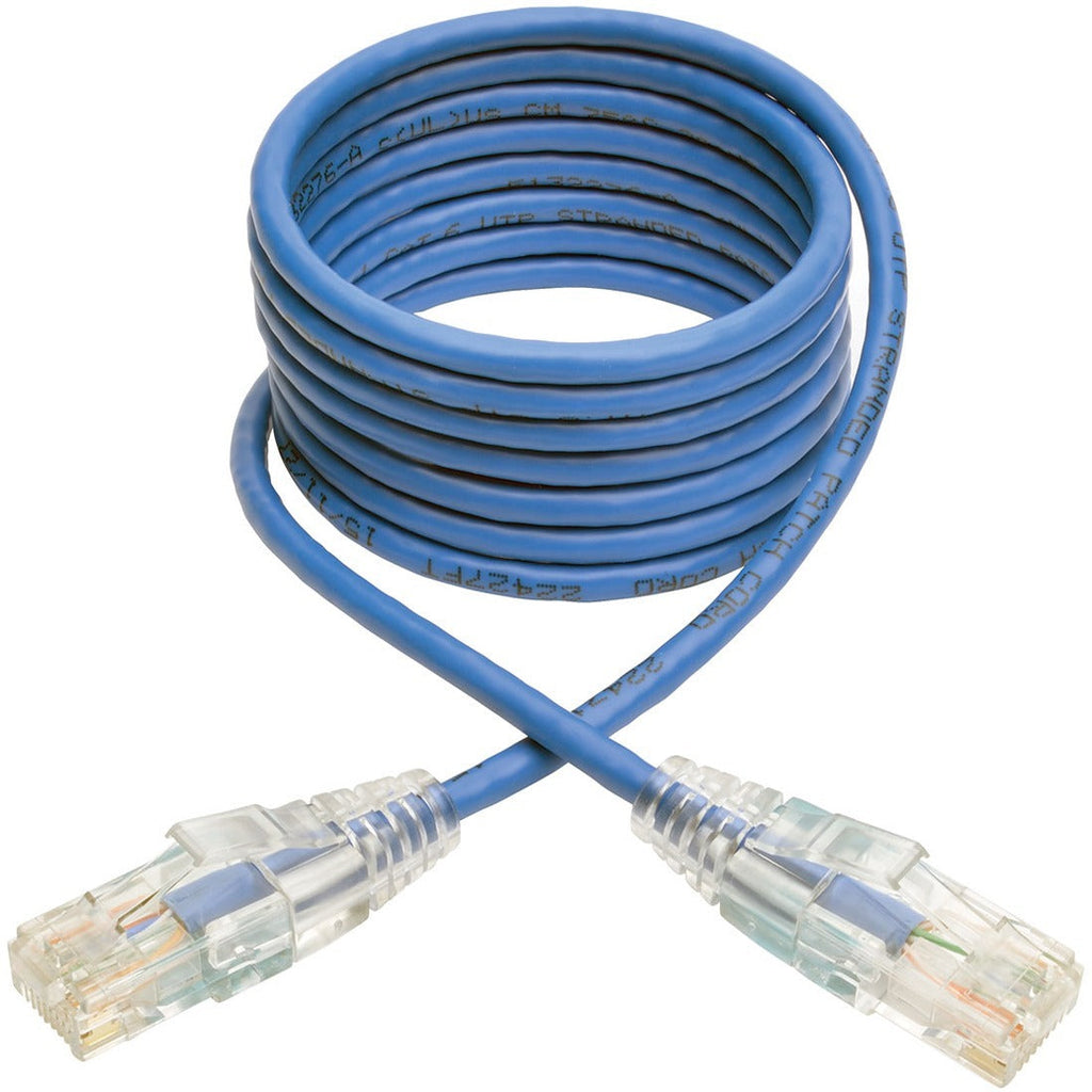Tripp Lite 5ft Cat6 Gigabit Snagless Molded Slim UTP Patch Cable RJ45 M/M Blue 5' - 5 ft Category 6 Network Cable for Network Device, Switch, Router, Server, Modem, Printer, Computer - First End: 1 x ...  - N201-S05-BL - eCommerce Business Prime