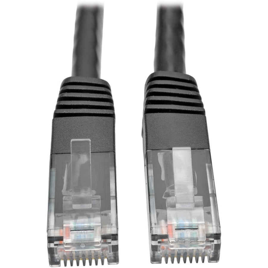 Tripp Lite 5ft Cat6 Gigabit Molded Patch Cable RJ45 M/M 550MHz 24 AWG Black - 5 ft Category 6 Network Cable for Network Device, Router, Modem, Blu-ray Player, Printer, Computer - First End: 1 x RJ-45 ...  - N200-005-BK - eCommerce Business Prime