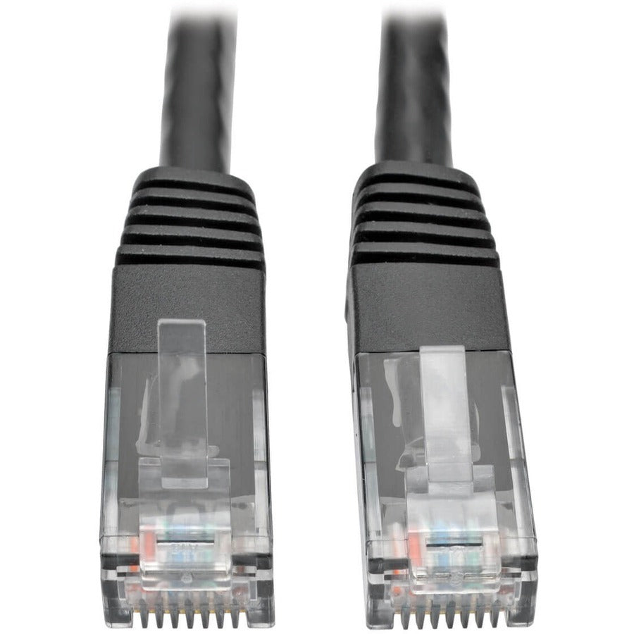 Tripp Lite 7ft Cat6 Gigabit Molded Patch Cable RJ45 M/M 550MHz 24 AWG Black - 7 ft Category 6 Network Cable for Network Device, Router, Modem, Blu-ray Player, Printer, Computer - First End: 1 x RJ-45 ...  - N200-007-BK