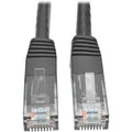 Tripp Lite 1ft Cat6 Gigabit Molded Patch Cable RJ45 M/M 550MHz 24 AWG Black - Category 6 for Network Device, Router, Modem, Blu-ray Player, Printer, Computer - 128 MB/s - Patch Cable - 1 ft - 1 x RJ-4...  - N200-001-BK - eCommerce Business Prime