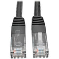 Tripp Lite 3ft Cat6 Gigabit Molded Patch Cable RJ45 M/M 550MHz 24 AWG Black - Category 6 for Network Device, Router, Modem, Blu-ray Player, Printer, Computer - 128 MB/s - Patch Cable - 3 ft - 1 x RJ-4...  - N200-003-BK - eCommerce Business Prime