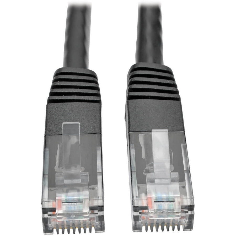 Tripp Lite 3ft Cat6 Gigabit Molded Patch Cable RJ45 M/M 550MHz 24 AWG Black - Category 6 for Network Device, Router, Modem, Blu-ray Player, Printer, Computer - 128 MB/s - Patch Cable - 3 ft - 1 x RJ-4...  - N200-003-BK - eCommerce Business Prime