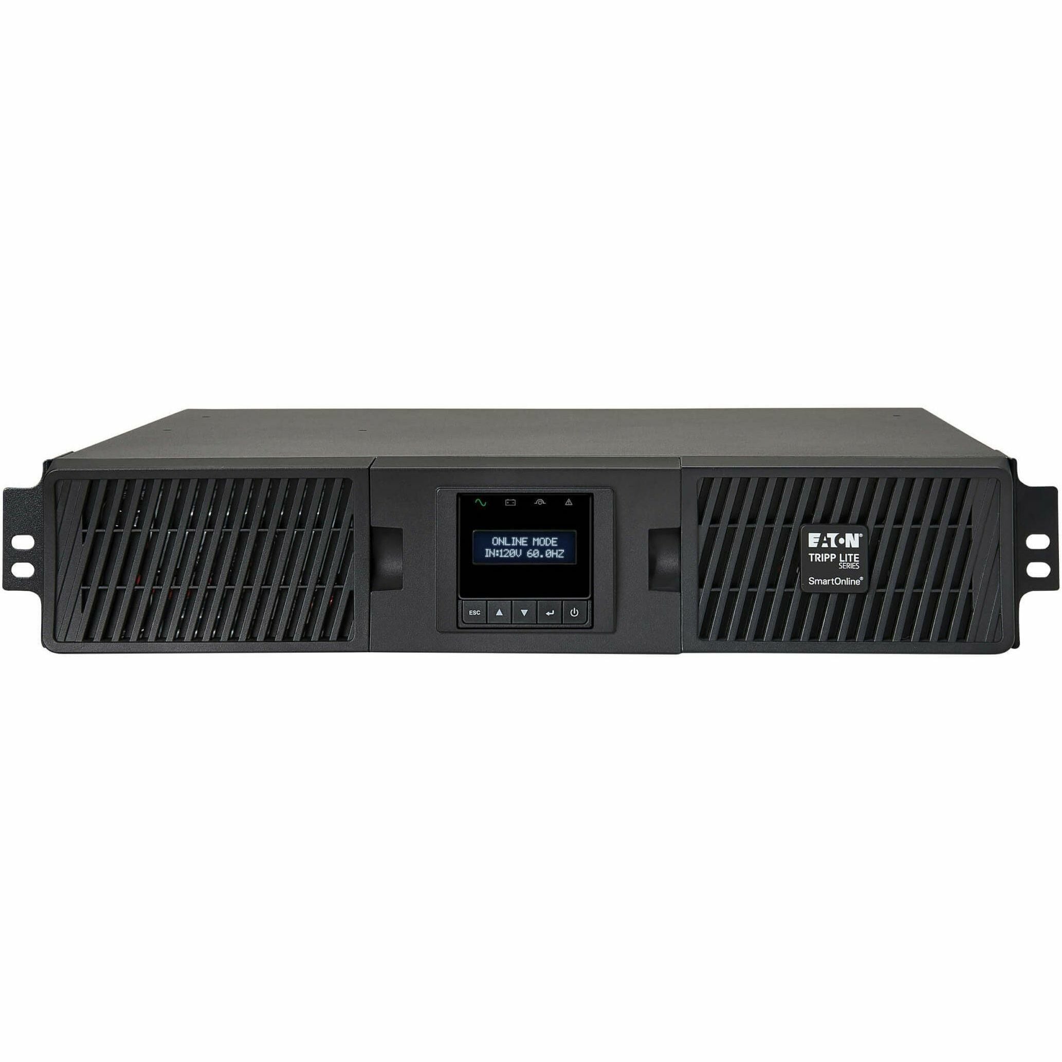 Tripp Lite UPS Smart Online 1500VA 1350W Rackmount 120V LCD USB DB9 Preinstalled SNMPWEBCARD 2URM - 2U Tower/Rack/Wall Mountable - 4.20 Minute Stand-by - 100 V AC, 110 V AC, 115 V AC, 120 V AC, 127 V ...  - SU1500RTXLCDN - eCommerce Business Prime